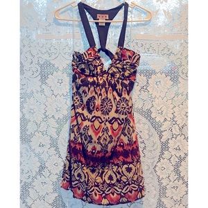 ❤️❤️❤️ Three Hearts Boho/Tribal V-neck Dress with Crisscross Back
